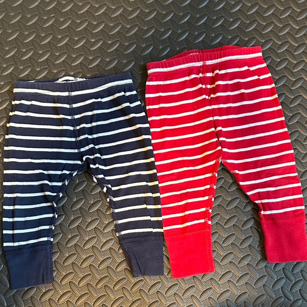 Hanna Andersson Wiggle Pants - Organic Cotton, 2 pairs, Navy and Red